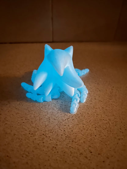 Glow in the dark Sonic octopus / articulated design. Tentacles move!