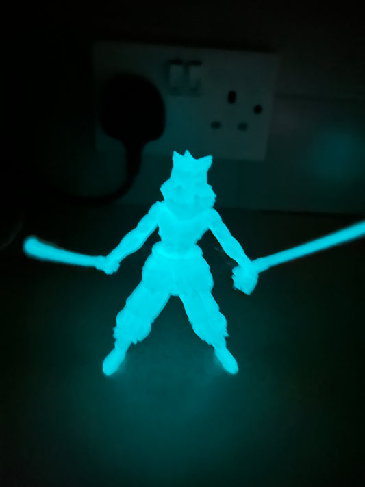 Glow in the dark Inosuke from demon slayer