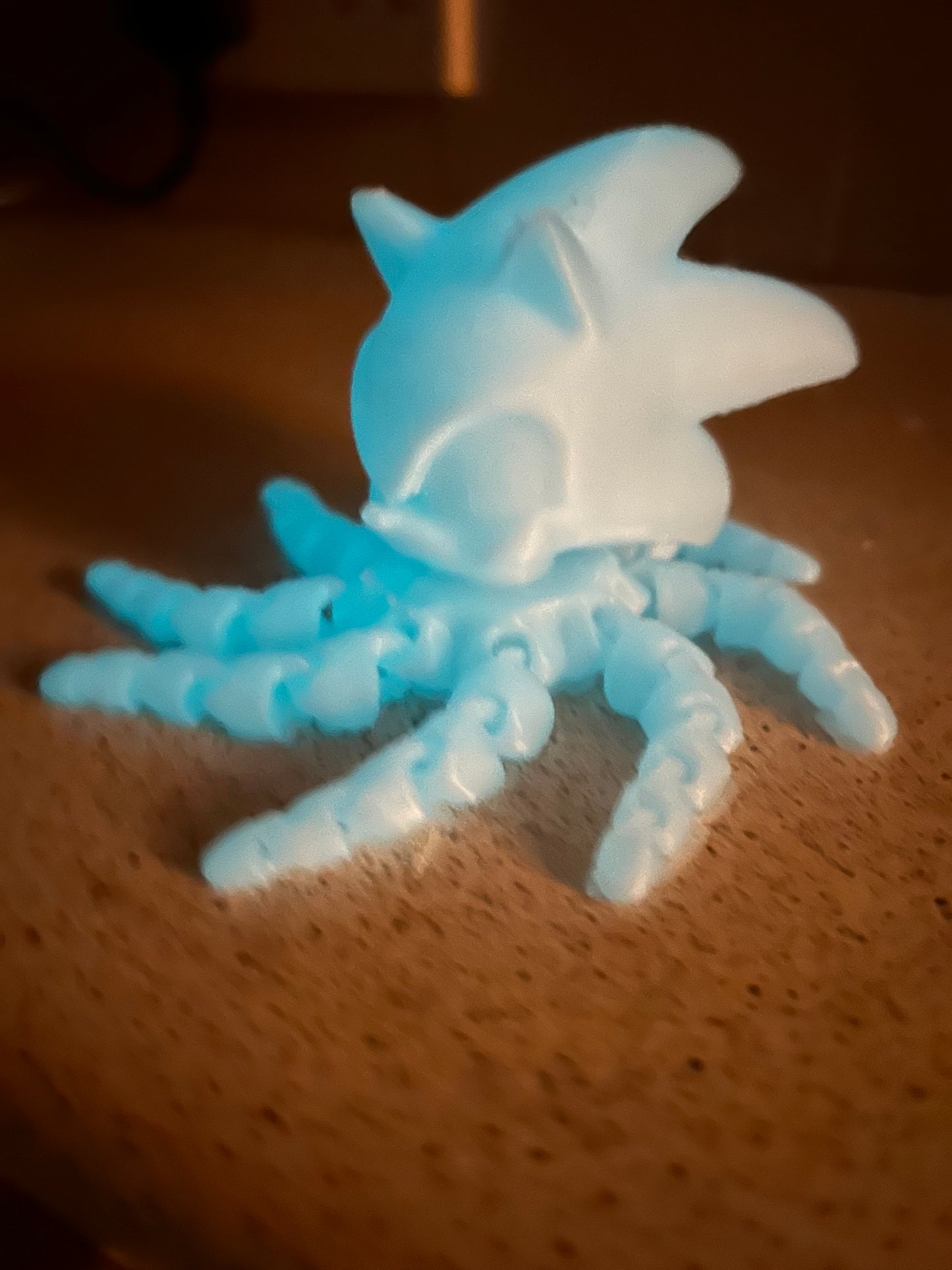 Glow in the dark Sonic octopus / articulated design. Tentacles move!