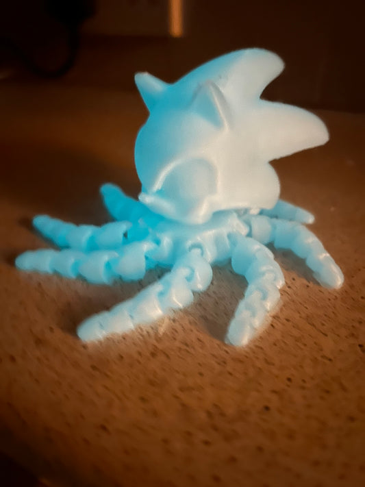 Glow in the dark Sonic octopus / articulated design. Tentacles move!