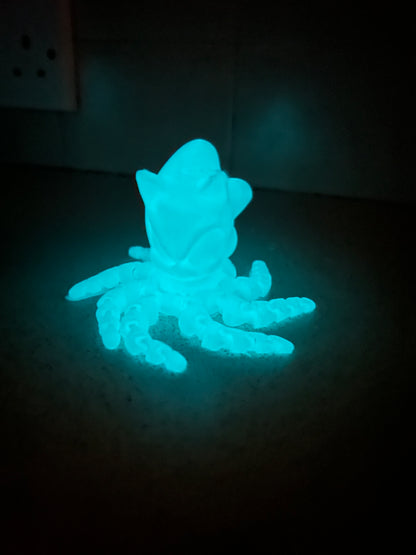 Glow in the dark Sonic octopus / articulated design. Tentacles move!
