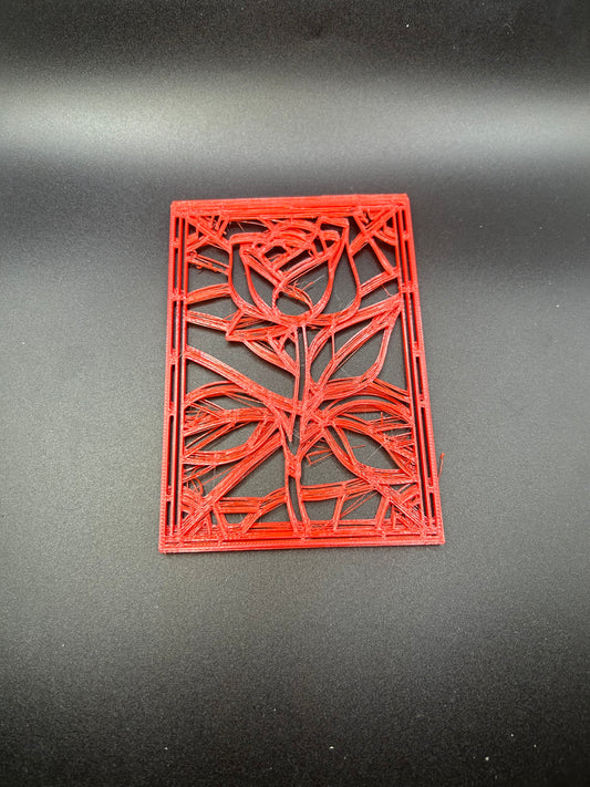 3D Printed Rose Picture Art (Red) *VALENTINES SPECIAL*