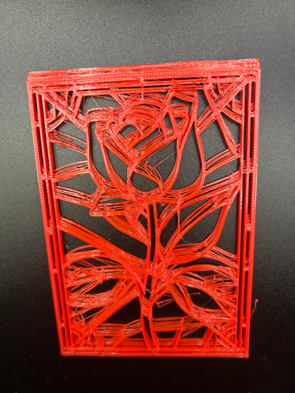 3D Printed Rose Picture Art (Red) *VALENTINES SPECIAL*